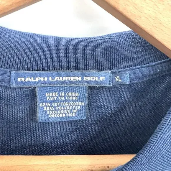 Ralph Lauren Golf Navy Blue Short Sleeve Polo Shirt Top Womens Size XL - Picture 6 of 6